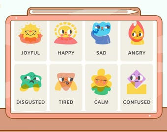 感情と気持ちのフラッシュカード｜幼児と早期学習者向けの感情認識プリント｜子供向け