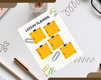季節ごとのレッスンプランナーシート：編集可能なCanvaテンプレート（デジタルダウンロード）