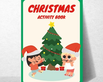 編集可能なクリスマスアクティビティワークシート：Canvaテンプレート（デジタルダウンロード）