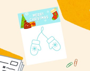 クリスマスぬり絵ワークシート：編集可能なCanvaテンプレート（デジタルダウンロード）