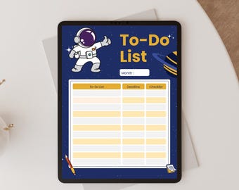 印刷可能な生徒用ToDoリスト：編集可能な教室オーガナイザー（デジタルダウンロード）