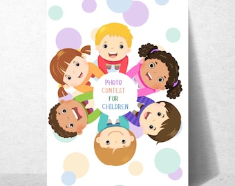 編集可能な教室用ポスター：カラフルなCanvaテンプレート（デジタルダウンロード）