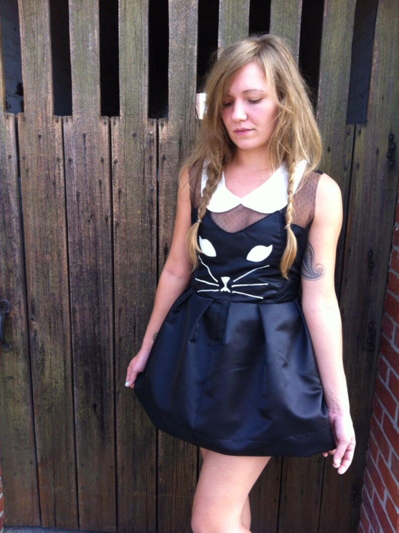 Handmade Kawaii Kitty Cat Dress Halloween Costume /// Black | Etsy