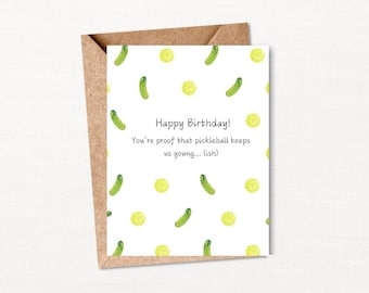 Funny Pickleball Birthday Card – Pun Greeting