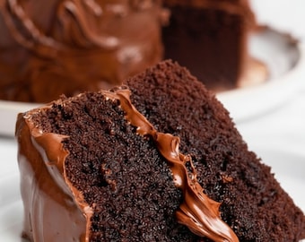 Recept på dekadent chokladfudgekaka – Enkel bakning i PDF-format (digital nedladdning)