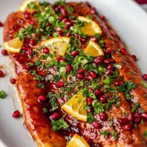 Christmas Salmon Recipe | Pomegranate Glazed Holiday Main Dish