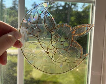 Pokémon Eevee Moon Sun Catcher, Rainbow Maker, Window Decal
