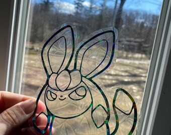 Pokémon Glaceon Sun Catcher, Rainbow Maker, Window Decal