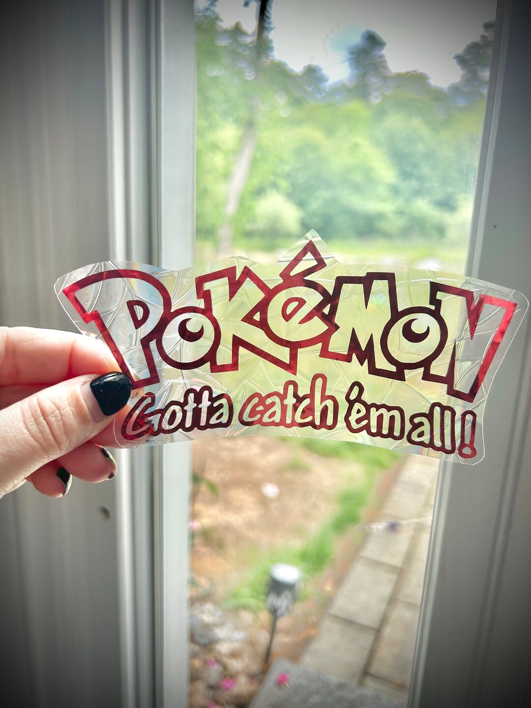 Pokemon Window Color Pokémon Logo Red Sun Catcher, Rainbow Maker, Window Decal - Etsy