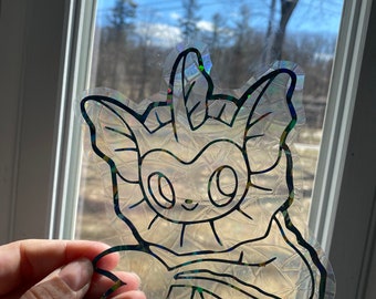 Pokémon Vaporeon Sun Catcher, Rainbow Maker, Window Decal