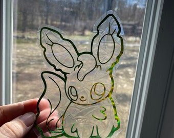 Pokémon Leafeon Sun Catcher, Rainbow Maker, Window Decal