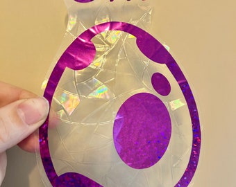 Pokémon Purple Go Egg Sun Catcher, Rainbow Maker, Window Decal
