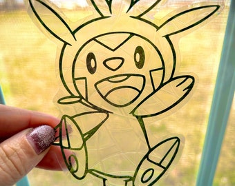 Pokémon Chespin Sun Catcher, Rainbow Maker, Window Decal