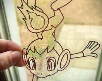 Pokémon Chimchar Sun Catcher, Rainbow Maker, Window Decal