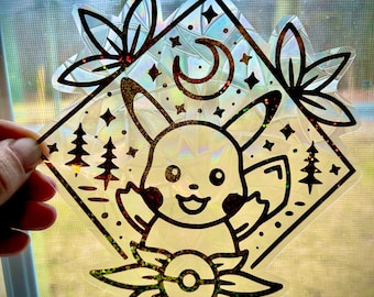 Pokémon Moonlight Pikachu Sun Catcher, Rainbow Maker, Window Decal