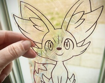 Pokémon Fennekin Sun Catcher, Rainbow Maker, Window Decal