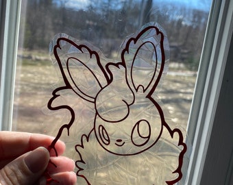 Pokémon Flareon Sun Catcher, Rainbow Maker, Window Decal