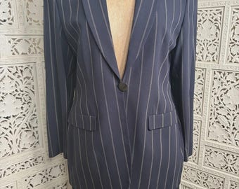 Giorgio Armani Vintage Pinstripe Skirt Suit Set Sz 42