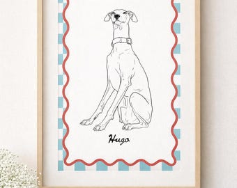 Personalized Dog Portrait Print | Minimalist Line Art (Digital Download)