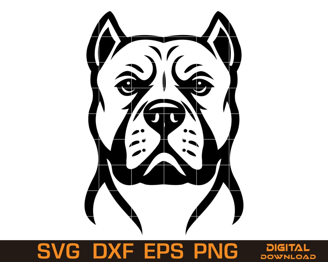 Pitbull Dog Silhouette Vector Art | Pet SVG Cut File - Etsy