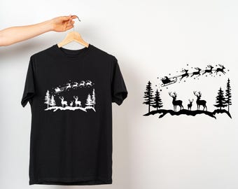 Santa Claus Winter Scene SVG – Holiday Vector Graphic (Digital Download)