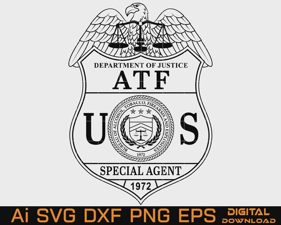 United States US ATF Special Agent Badge Digital Download - Etsy