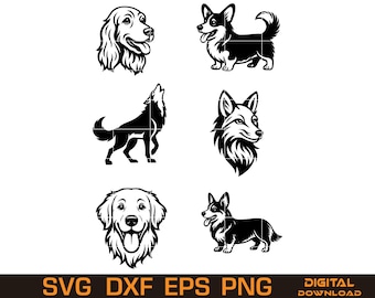犬のグラフィック バンドル 20 種類のユニークなデザイン 犬 SVG