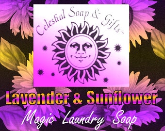 NEW Lavender & Sunflower Natural VEGAN Laundry Soap Powder 6 oz 5-10 Loads SAMPLE