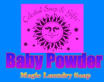 6 oz. Baby Powder  Natural VEGAN Laundry Soap Powder SAMPLE 6 oz. 5-10 Loads