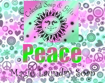 NEW PEACE Natural VEGAN Laundry Soap Powder 6 oz. Sample  5-10 Loads Lavender & Spearmint