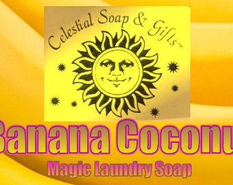 Banana Coconut  Natural VEGAN Laundry Soap Powder Bag - 40-80 LOADS Gross Wt. 44 oz.