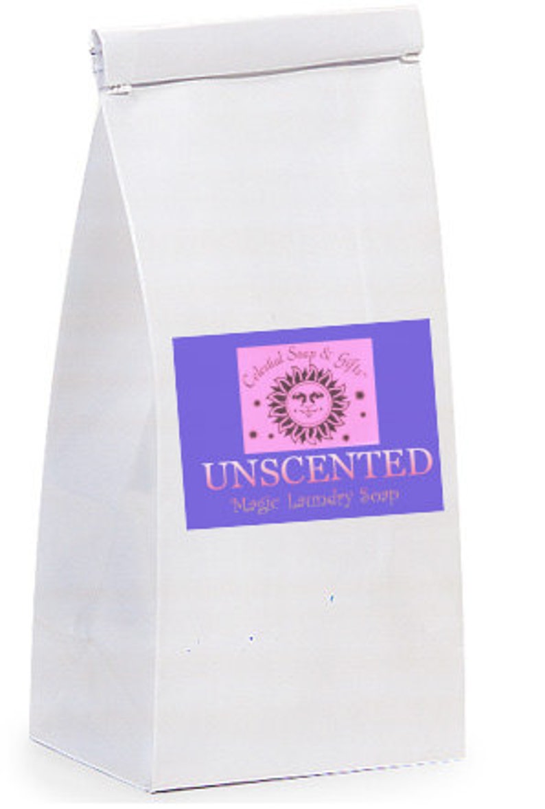 UNSCENTED Natural Vegan Laundry Soap Powder 6 oz. SAMPLE 5-10 LOADS image 2