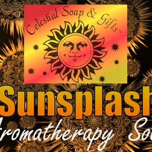 SALE Sunsplash Aromatherapy Soap Bar - 5 oz.- Orange Lemon Grapefruit Citrus Blend