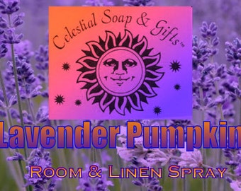 Lavender Pumpkin Room & Linen Freshener Spray 2.5 oz. Aluminum Bottle