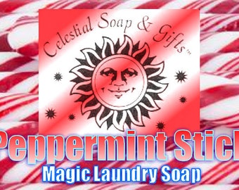 Peppermint Stick Natural VEGAN Laundry Soap Powder Bag - 40-80 LOADS Gross Wt. 44 oz.