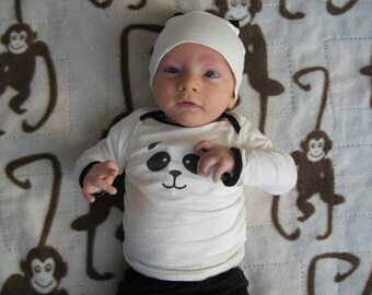 Organic Cotton Panda Long Sleeve and Short Sleeve Shirt