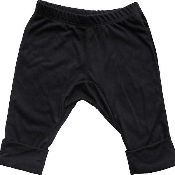 Organic Cotton Black Baby Pants