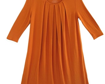 Bio-Baumwolle Sunburst Pleat Mutterschaft Kleid