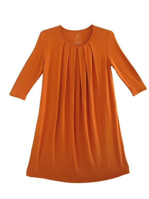 Organic Cotton Sunburst Pleat Maternity Dress