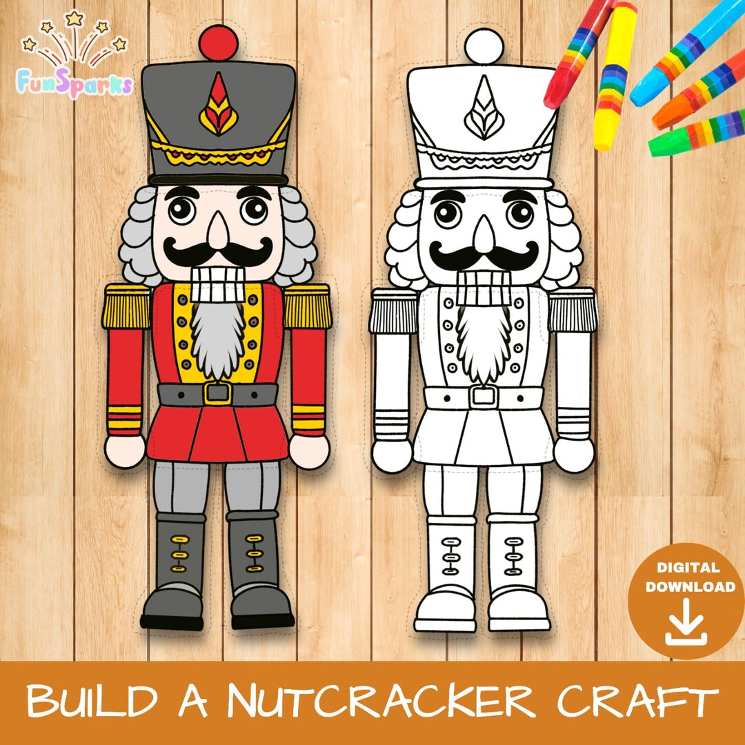 Nutcracker Cut and Paste Craft | Printable Paper Craft for Kids | Fun ...