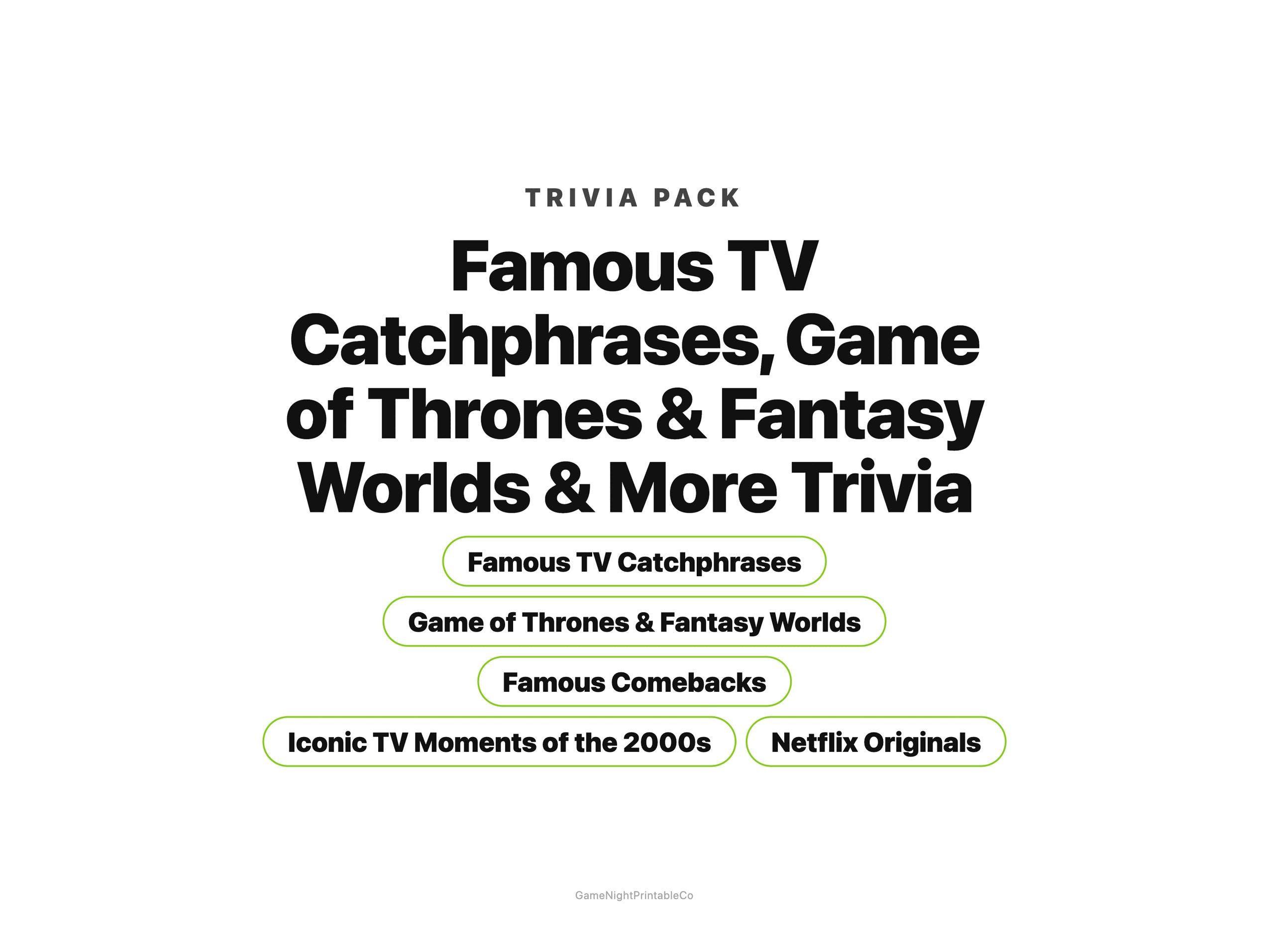 Catchphrase Trivia - Etsy, image size:2550x1913