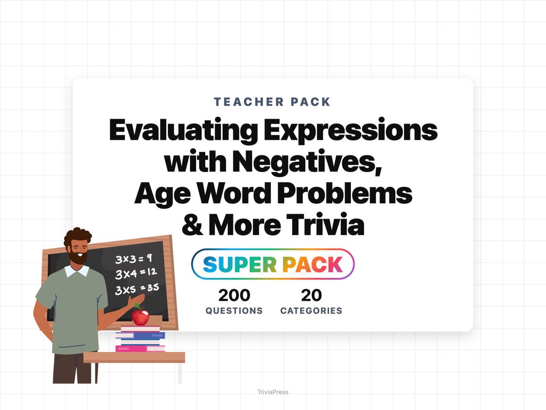 Algebra Trivia Game | Middle School Math, Classroom License (digital ...