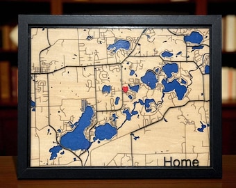 Custom Layered 3D Wood Map - Personalized Geographic Wall Art for Housewarming, Wedding & Realtor Gifts