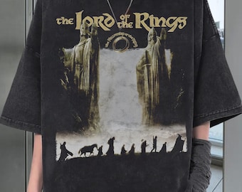 Camiseta vintage de La Comunidad del Anillo, camiseta gráfica retro de El Señor de los Anillos