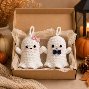 Patroon voor een zelfgehaakt spookje, handleiding voor een amigurumi-paarornament (PDF-download) afbeelding 7