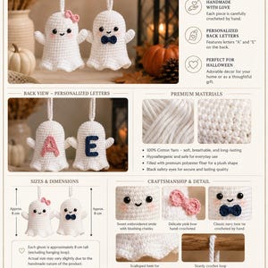Patroon voor een zelfgehaakt spookje, handleiding voor een amigurumi-paarornament (PDF-download) afbeelding 8