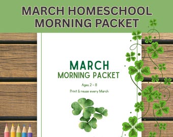 Pacchetto mattutino di homeschooling di marzo