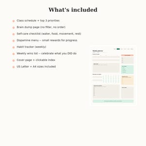 ADHS-Planer für Studierende, wöchentlicher digitaler Planer zum Ausdrucken, GoodNotes-Planer ohne Datumsangabe, Brain-Dump-Gewohnheitstracker zum sofortigen Download