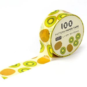 Washi-afplaktape voor kiwi's (15 mm x 6 m)
