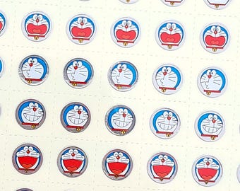 Doraemon deco stickers (2 sheets - 198 stickers) Made in Japan